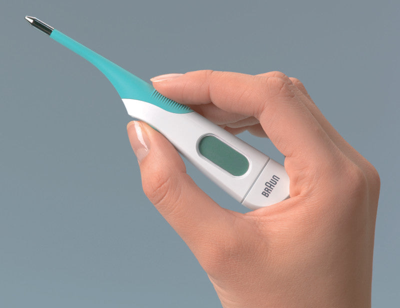 Braun Digitalfieberthermometer – Kunststoff/Metall, mehrfarbig, Speicherfunktion, für Axillar, Oral und Rektal