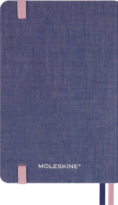 Moleskine Notizbuch, 90 × 140 mm, liniert, Leimbindung, Hardcover, 160 Seiten, 100 g/m² – blau, 2er-Pack