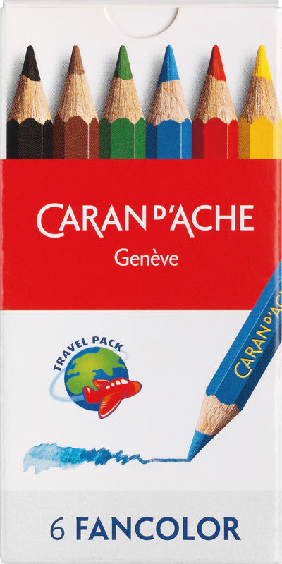 Caran d-Ache Caran d'Ache Aquarellfarbstifte – 6 Farben, im Kartonetui, Ø 2,8 mm, FSC