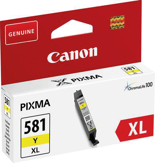 Canon Tintenpatrone CLI-581XL, Gelb, 519 Seiten