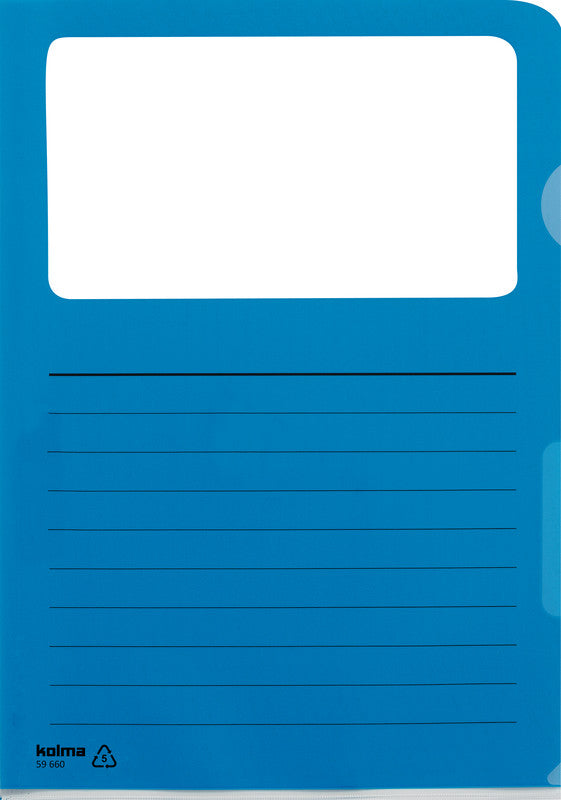 Kolma Sichtmappe A4 – Blau, Polypropylen, Glänzend, 130 µm, 10er-Pack