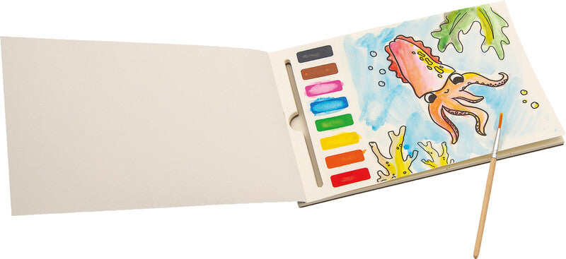 Wedo Bunte Welt Malbuch – 21 × 14 cm – perforiert, inkl. Wasserpinsel