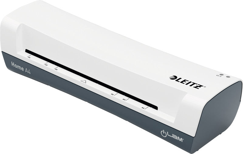 Leitz iLAM Home Laminiergerät A4 – 2-Rollen, 75–125 µm, 3 Min. Aufheizzeit, 300 mm/min, Weiss
