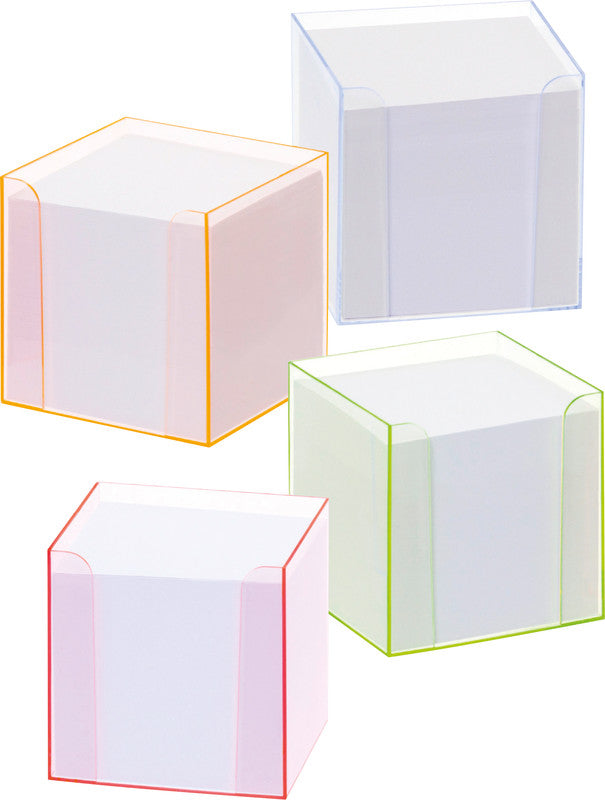 Folia Zettelbox – Kunststoff, transparent, 95 × 95 mm