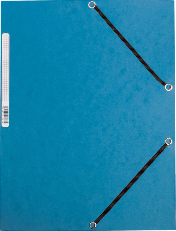 Q-CONNECT Sammelmappe für A4, Karton, Blau, mit Gummizug