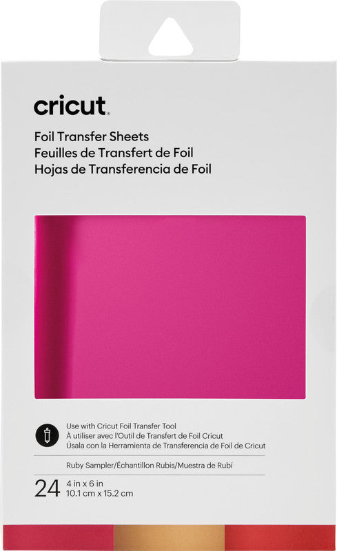 Cricut Transferfolie – 24 Blätter – Rosé – 101 × 152 mm – für Cricut Joy Schneideplotter