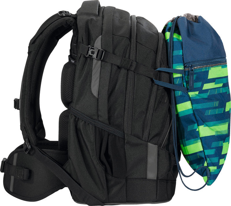 Coocazoo Sportbeutel – 10 l, Motiv Lime Stripe, wasserabweisend, 34 × 43 cm