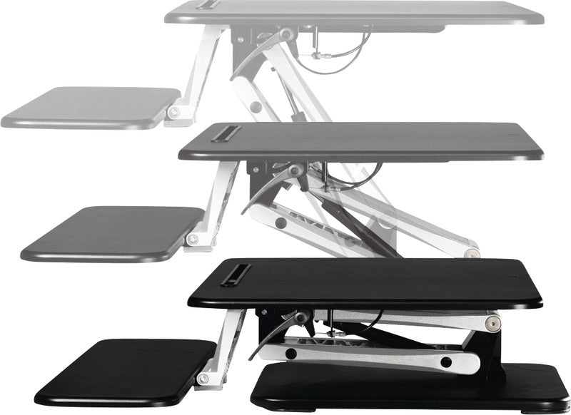 Hama Stehtisch – 80 × 52 × 18–43 cm – Schwarz – Höhenverstellbar