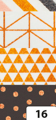 Folia Washi-Tape-Set – sortiert, kupfer – 4 Rollen (1 × 5 mm × 5 m, 3 × 15 mm × 5 m)