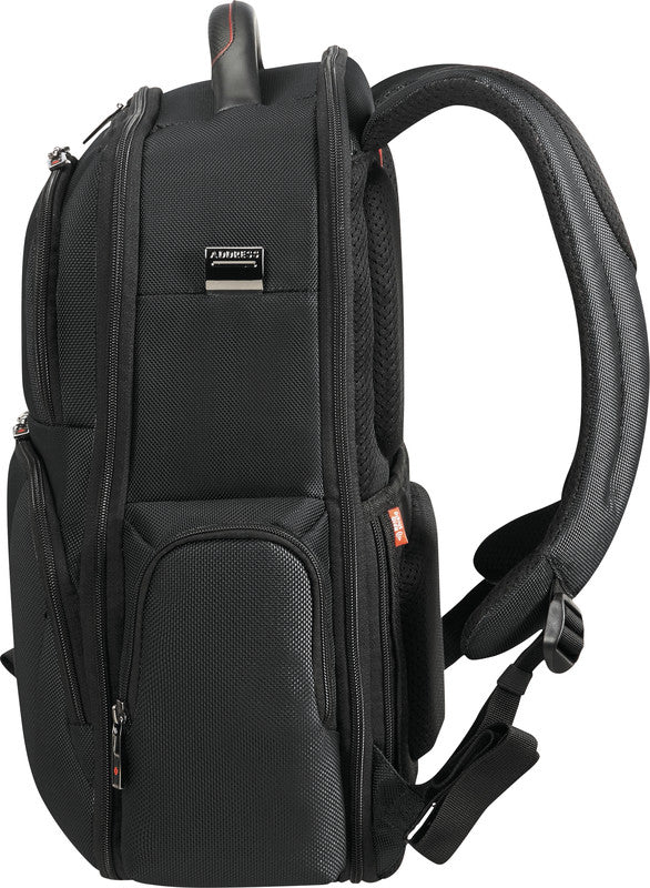 Samsonite Pro-DLX 5 3V Notebook-Rucksack – 20 l, RFID-Fach, Aufsteckfunktion, Nylon, Schwarz