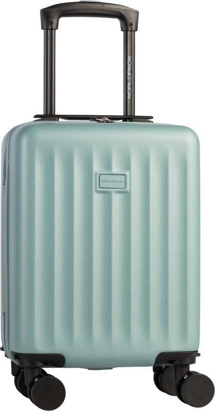 Worldpack Hartschalen-Trolley, 24 l, 4 Doppelrollen, ABS, Graublau, 30 × 40 × 20 cm