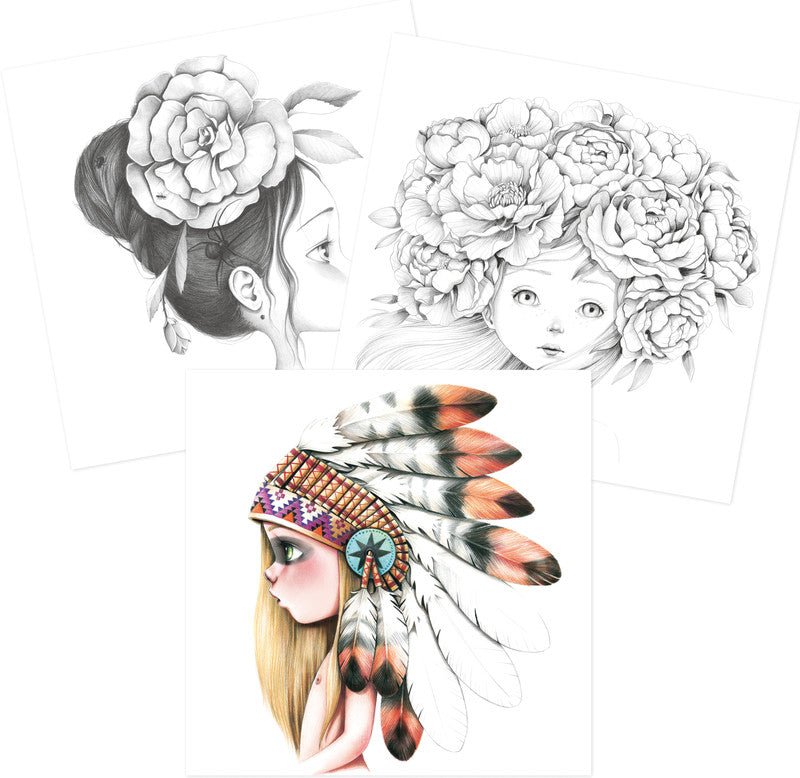 Avenue mandarine Coloriage Wild, Zeichenpapier, 20 × 25,5 cm, Mehrfarbig, 28 Seiten