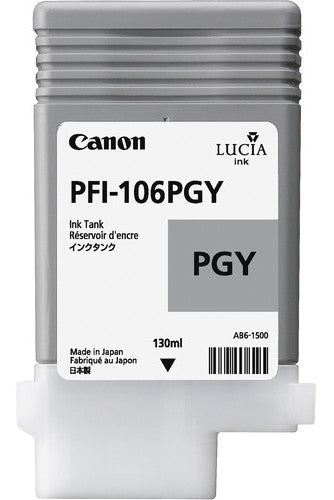 Canon Tintenpatrone PFI-106PGY, grau, 130 ml – für Inkjetdrucker