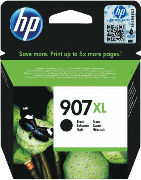 HP Tintenpatrone 907XL, schwarz, 1'500 Seiten – für Tintenstrahldrucker/Multifunktionsgeräte
