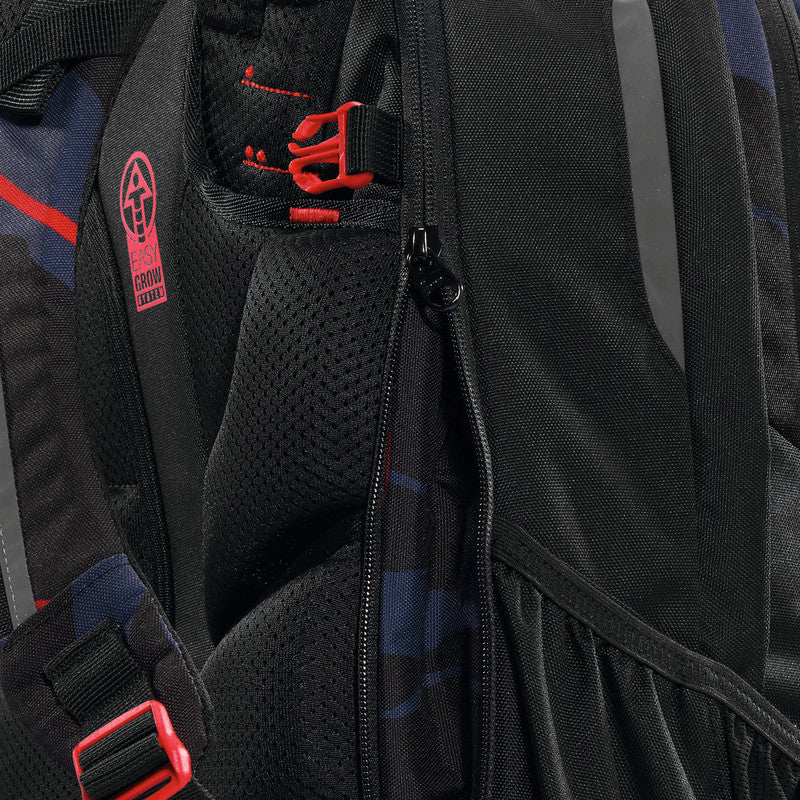Coocazoo Schulrucksack Porter – Lava Lines – 30/35 l – 30,0 × 44,0 × 23,0 cm – recycelte Materialien