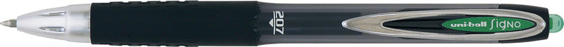 Uni-Ball Signo 207 Gelschreiber – grün, 0,4 mm, dokumentenecht, wasserfest, lichtbeständig, Druckmechanik, nachfüllbar
