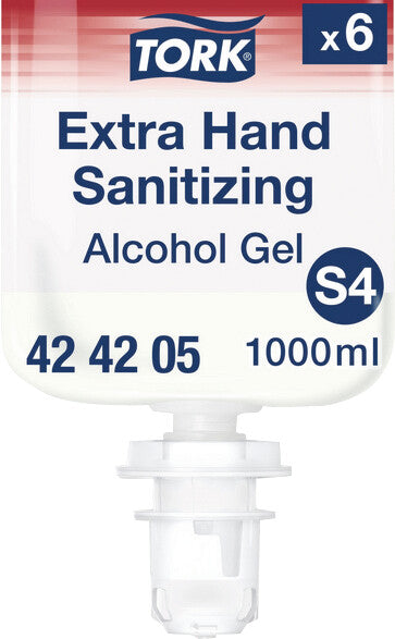 Tork Handdesinfektionsgel – 1 l, parfümfrei, farbstofffrei, für Tork Seifenspender S4 System