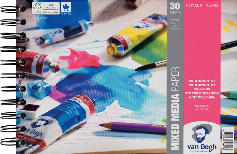 Van Gogh Skizzenblock, Papier, 14,8 × 21 cm, Weiss, 30 Blatt