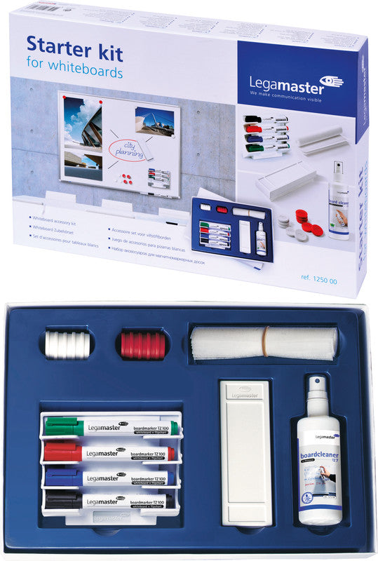 Legamaster Starter-Kit – inkl. 4 Marker, Wischer, Reiniger – für Whiteboards