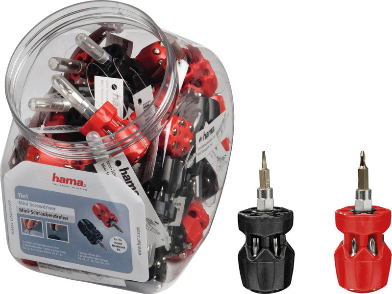 Hama Schraubendreher-Bit-Set – 7 Bits – für PC, Notebook, Elektronik