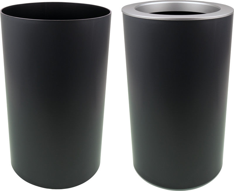 Helit Papierkorb the architect – 17 l – Kunststoff, schwarz – Ø 240 × H 405 mm