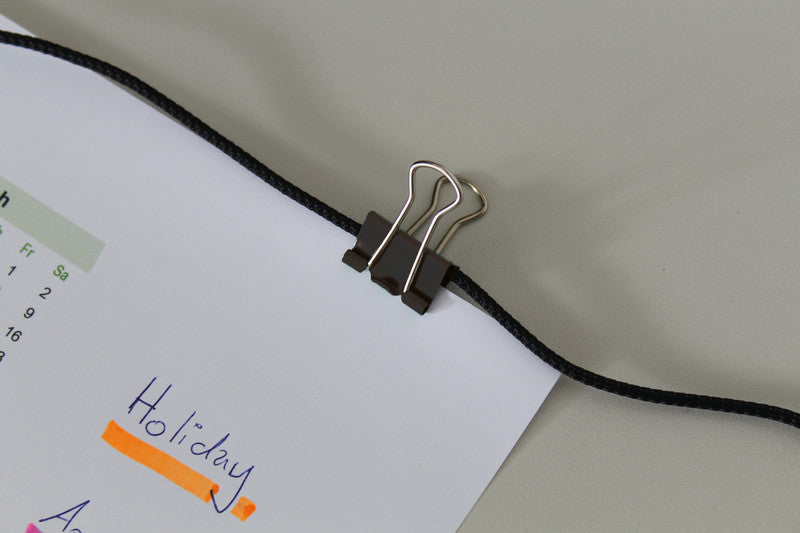 Q-CONNECT Büroklammern – Foldback-Clips – 32 × 13,8 mm – Metall – Schwarz – 10 Stück