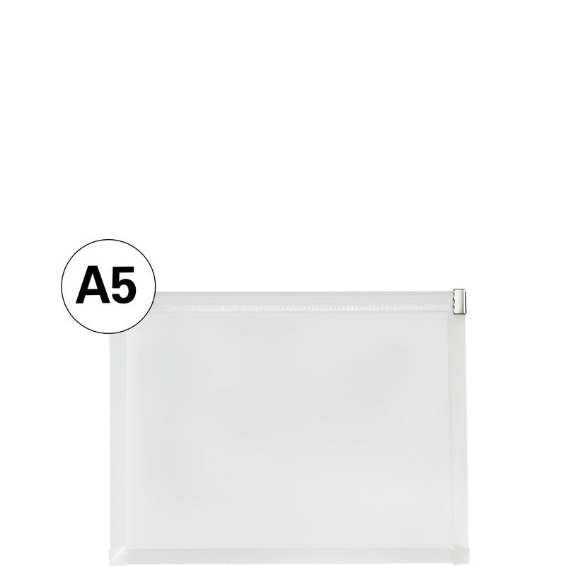 Kolma Sammelmappe für A5, Kunststoff, transparent, mit Zippverschluss
