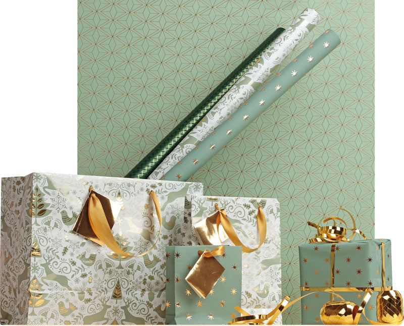 Clairefontaine Geschenkpapierrolle – Dans les bois – laminiert, Papier – 700 × 2000 mm