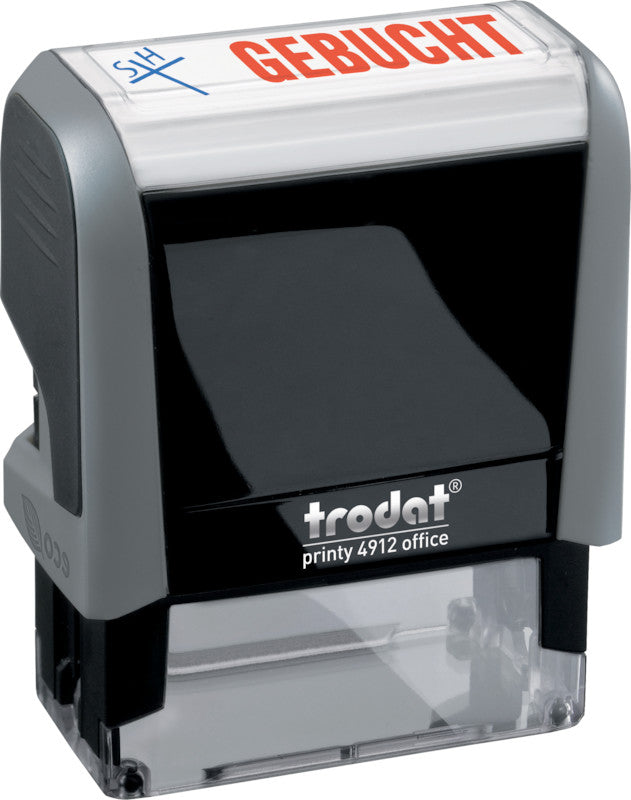 Trodat Motivstempel Printy 4912 – Kunststoff, 47 × 18 mm, Deutsch, inkl. auswechselbares Stempelkissen