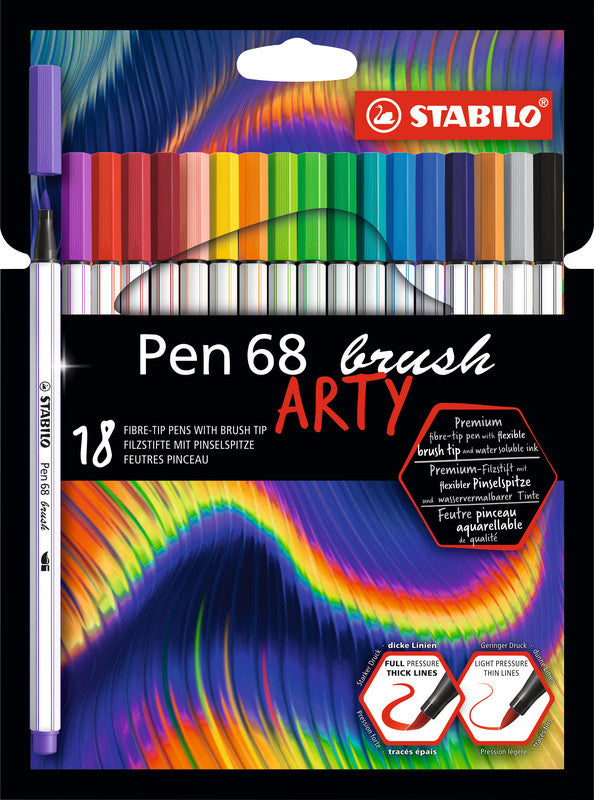 STABILO Fasermaler, auswaschbar, 18 Farben