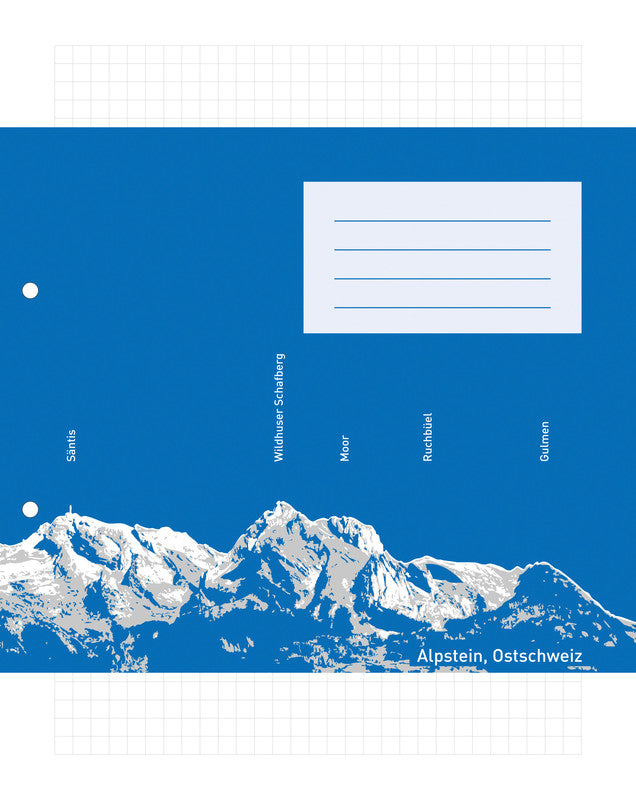 Ingold-biwa Notizbuch-Einlagen 175 × 220 mm, kariert 5 mm, mit Rand, 2-fach gelocht, 90 g/m² – 500 Blatt