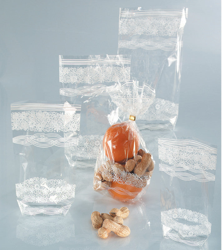 Folia Geschenktüten – Spitze – mit Kreuzboden, kompostierbar – 115 × 190 mm – 10 Stk.