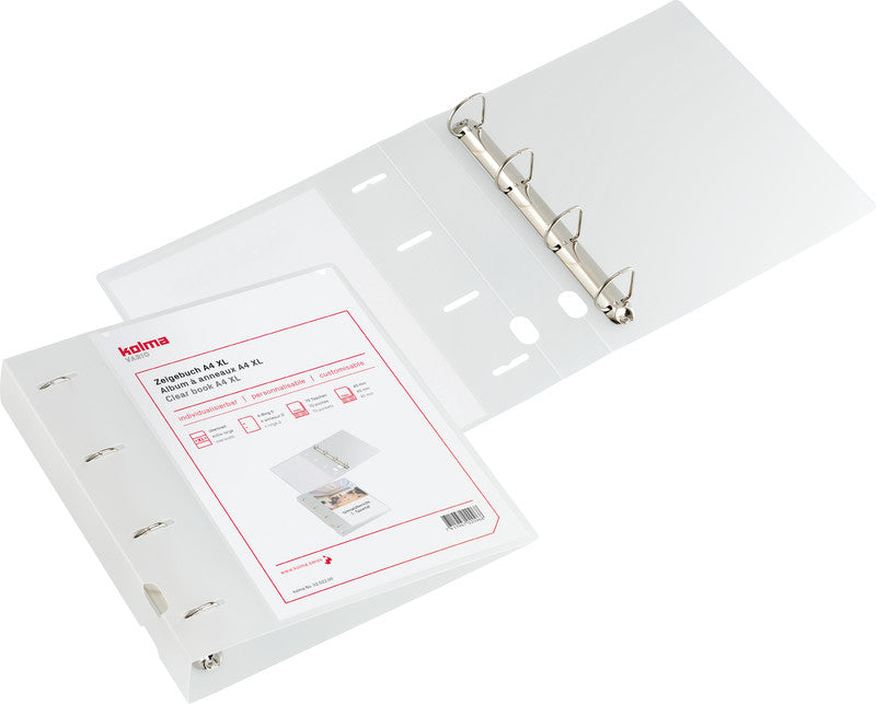 Kolma Sichtbuch Vario XL – A4, mit Fronttasche, transparent, Kunststoff