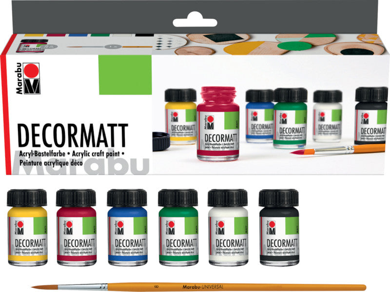 Marabu Decormatt – Acrylfarbe – Violett, Samtmatt, 50 ml, für Holz, Papier & Glas