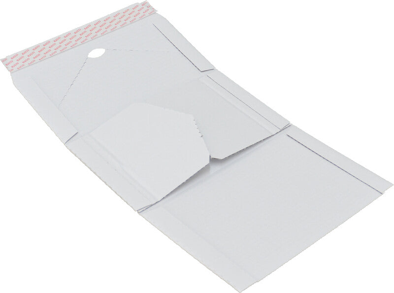Elco Versandverpackung, weiss, mit Aufreissperforation – 217 × 155 × 20-60 mm