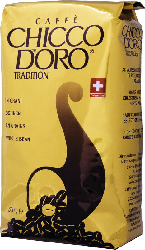 Chicco d'Oro Bohnenkaffee Tradition – 500 g – Arabica – Röstgrad mittel – Intensität 4,5/7