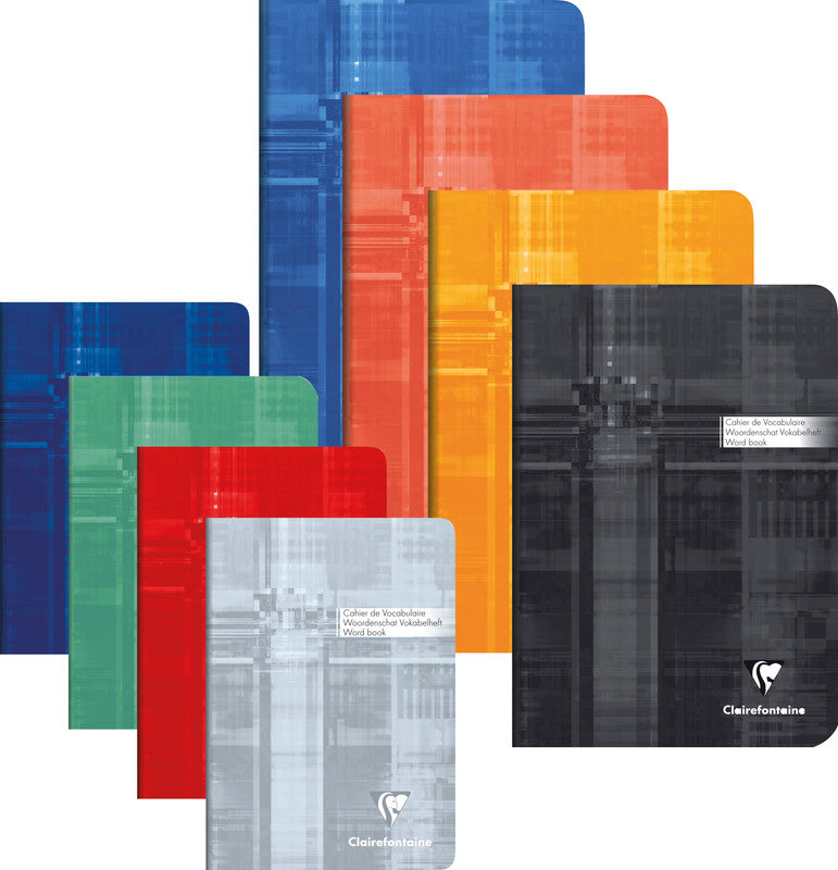 Clairefontaine Vokabelheft, Klammerheftung, Karton, 64 Seiten, 90 g/m² – farbig sortiert