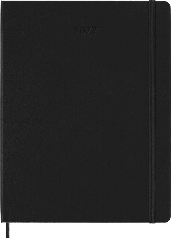 Moleskine Professioneller Terminplaner – 1 Woche/2 Seiten, gebunden, 19 × 25 cm, 2027, schwarz, FSC