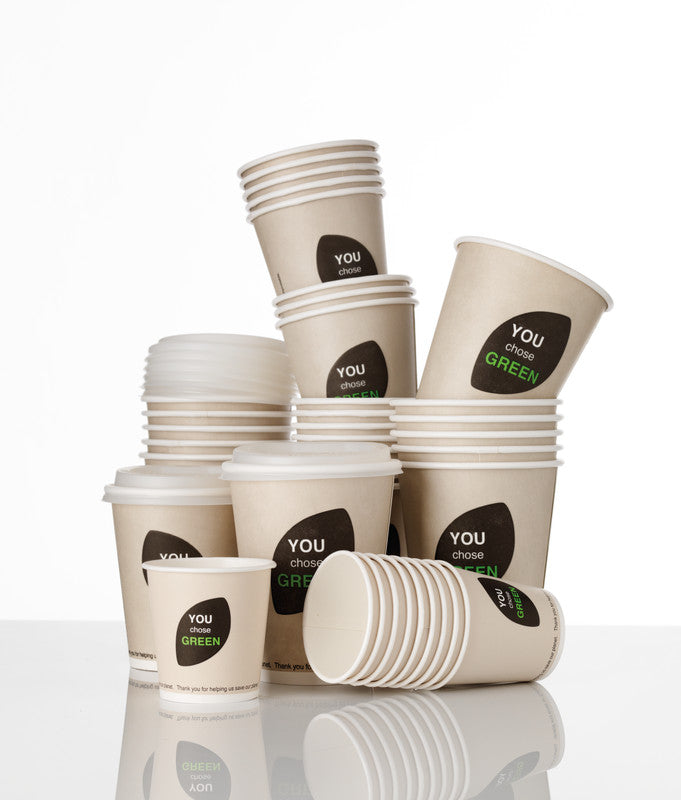 Duni ecoecho Trinkbecher Papier (PLA-beschichtet) – 1,2 dl, beige, 45 Stück