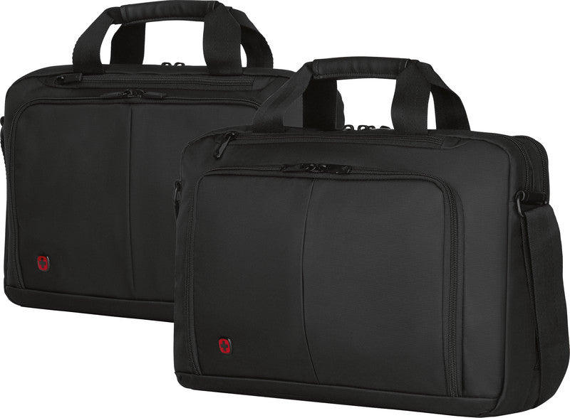 Wenger/SwissGear Wenger Source Notebook-Tasche – für Notebooks bis 14", 5 l, wasserabweisend, Aufsteckfunktion, Nylon, schwarz