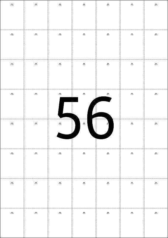 HERMA Anhänger (mit Loch) – 30 × 37 mm – Papier/Folie/Papier, weiss – perforiert – 5'600 Stück (100 Blatt)