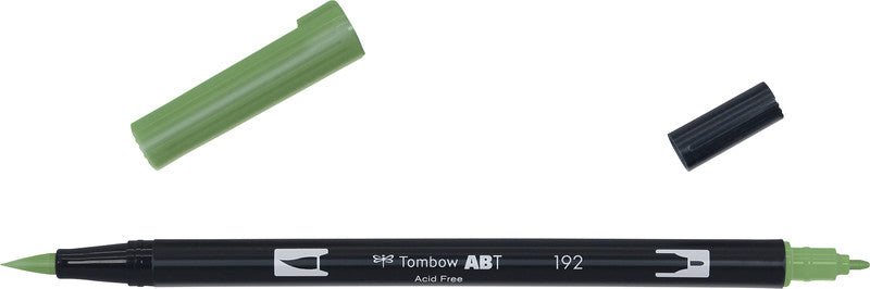 Tombow Brush Pen ABT Dual Brush Pen – Pinselspitze – Spargelgrün – wasservermalbar