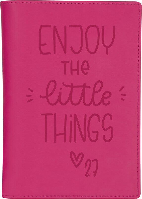 Biella Planer Istanbul Agenda – 1 Monat/2 Seiten, geheftet, 10,6 × 15,3 cm, 15 Monate Okt–Dez, pink, FSC