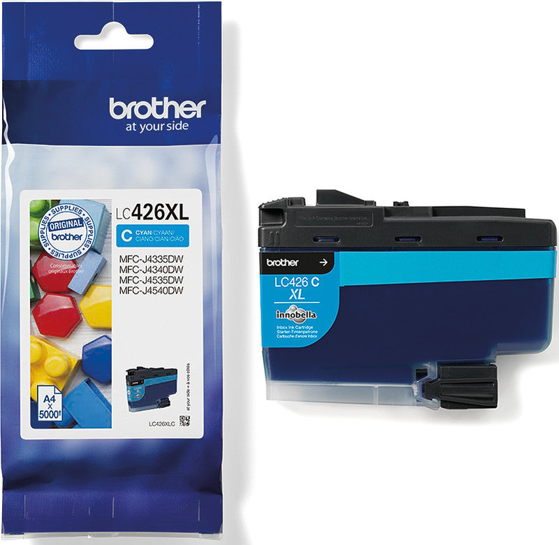 Brother LC-426XLC Cyan Tintenpatrone (Original) – 5'000 Seiten – für MFC-J4540DWXL
