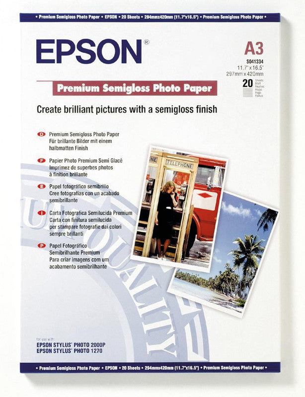 Epson Fotopapier – seidenmatt, A3, 251 g/m² – für Inkjet-Drucker