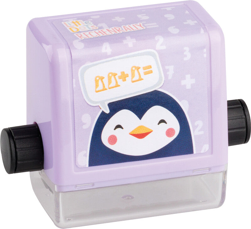 Little Dots – Pinguin Rollstempel – Rechenrally, Abdruckhöhe 25 mm