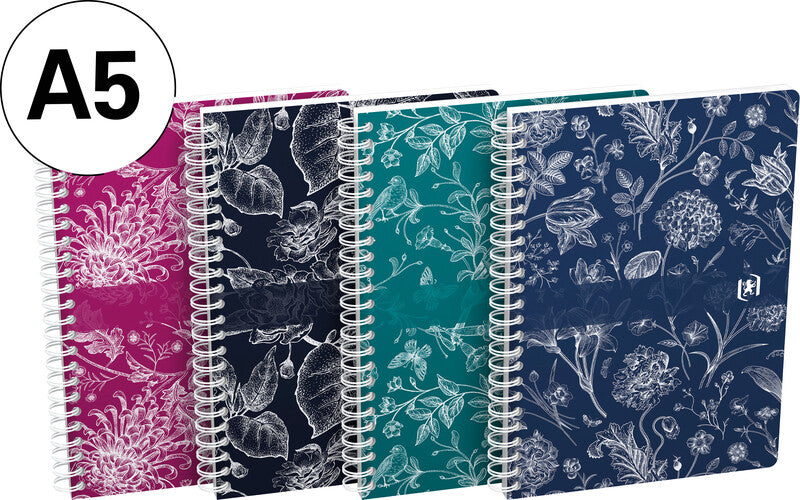 Elba Spiralbuch, Softcover, 120 Seiten, perforiert, 90 g/m² – sortiert (blau, grün, schwarz, pink)