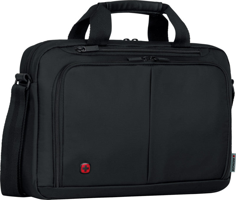 Wenger/SwissGear Wenger Source Notebook-Tasche – für Notebooks bis 14", 5 l, wasserabweisend, Aufsteckfunktion, Nylon, schwarz