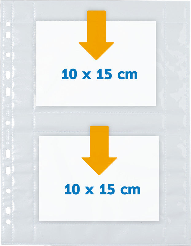 HERMA Sichtmappe 10 × 15 cm – 40 Hüllen, Transparent, Polypropylen, Glänzend, 10er-Pack