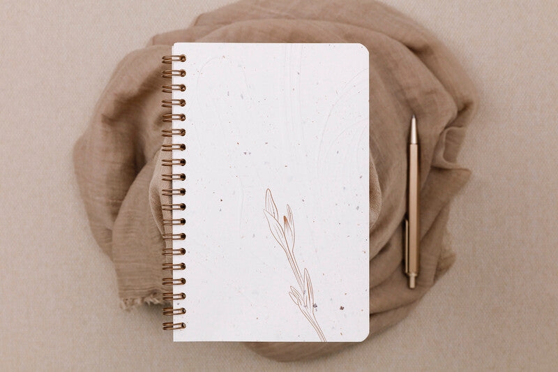 Clairefontaine Spiralheft, 110 × 170 mm, punktkariert, Spiralbindung, 50 Blatt, 90 g/m² – beige